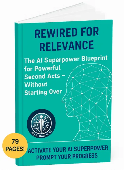 Rewired for Relevance: The AI Superpower Blueprint ebook cover, 79 pages