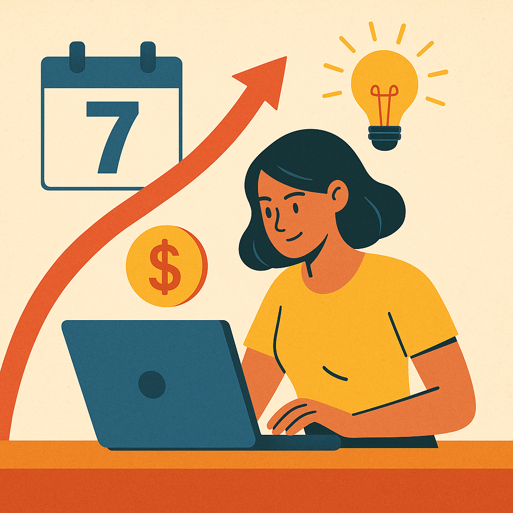 AI Income Growth Illustration