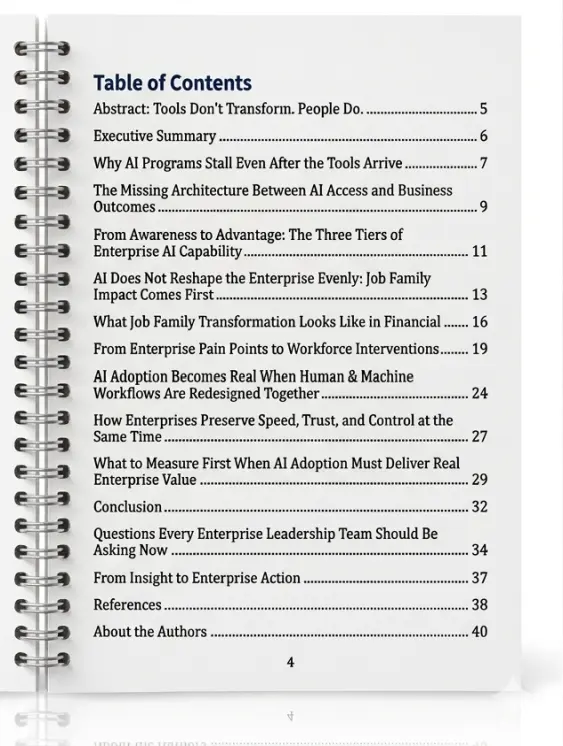 Whitepaper table of contents